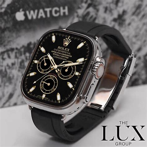 rolex style band apple watch|luxury apple watch bands 49mm.